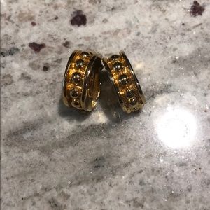 Givenchy gold clip on earrings